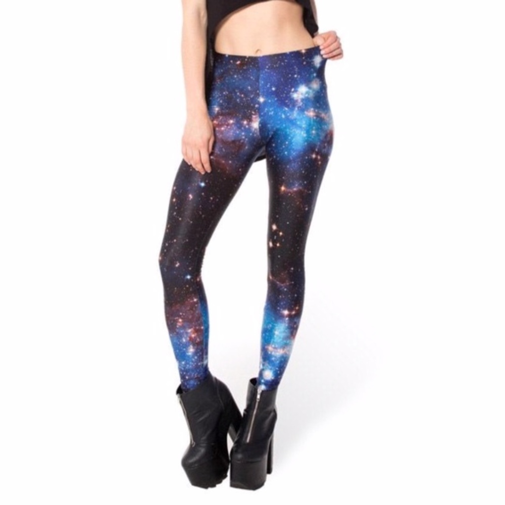 Blackmilk Galaxy Blue Leggings, Original, EUC